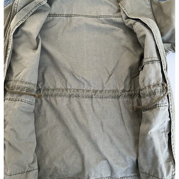 BP Womens Field Utility Jacket Sz M Green Long Sleeve Pockets Drawstring Waist - Picture 6 of 12